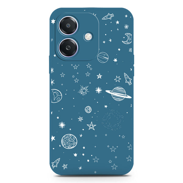 Stardust Dreams Design Soft Phone Case - Silica Gel Case - Blue - Oppo A3x 4G