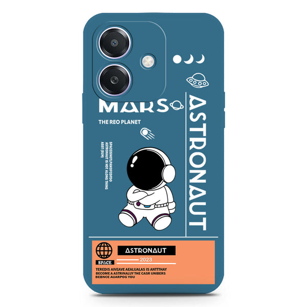 Astronaut Series Design Soft Phone Case - Silica Gel Case - Blue - Oppo A3x 4G