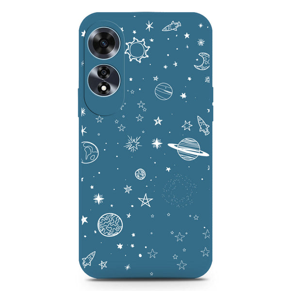 Stardust Dreams Design Soft Phone Case - Silica Gel Case - Blue - Oppo A60