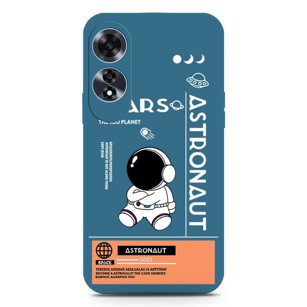 Astronaut Series Design Soft Phone Case - Silica Gel Case - Blue - Oppo A60