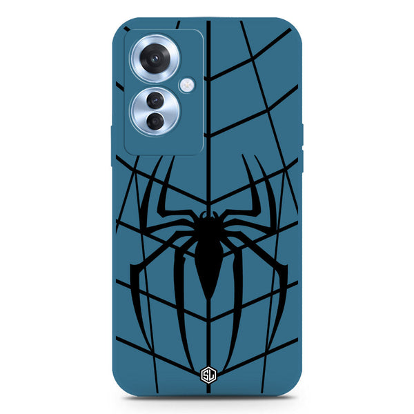 X-Spider Design Soft Phone Case - Silica Gel Case - Blue - Oppo Reno 11F 5G