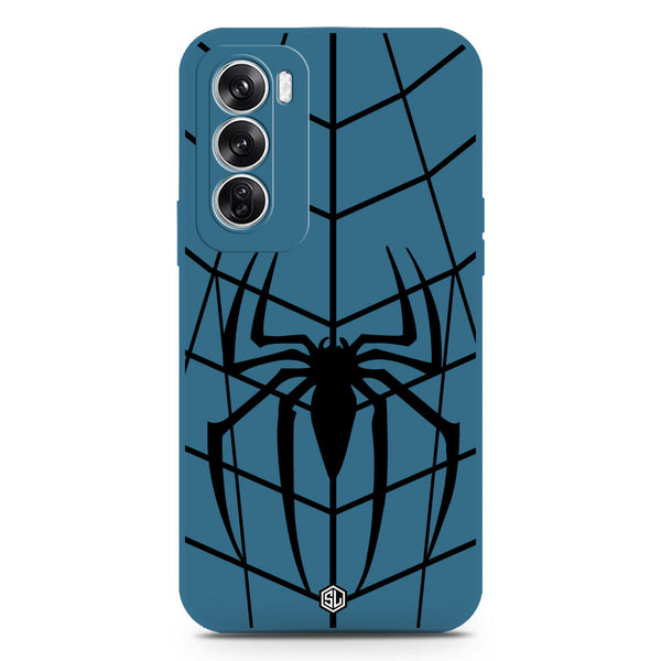 X-Spider Design Soft Phone Case - Silica Gel Case - Blue - Oppo Reno 12