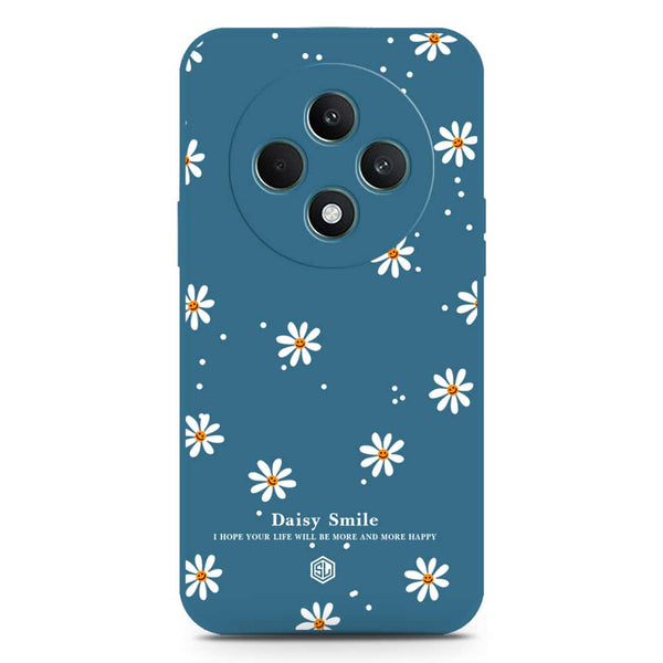 Daisy Smile Design Soft Phone Case - Silica Gel Case - Blue - Oppo F27