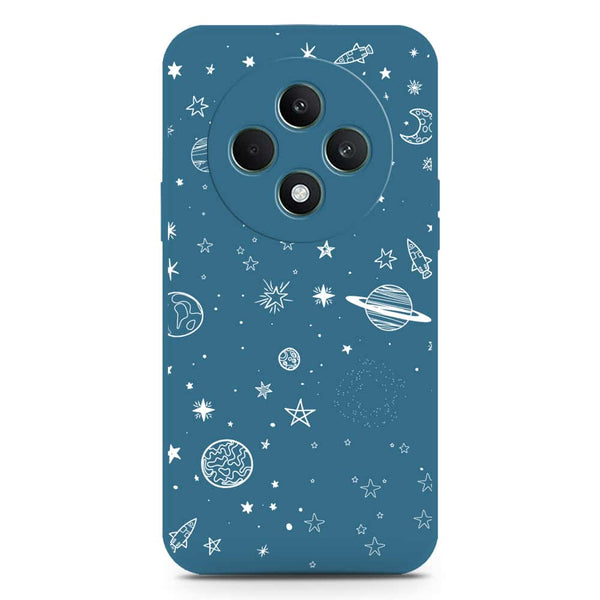 Stardust Dreams Design Soft Phone Case - Silica Gel Case - Blue - Oppo F27