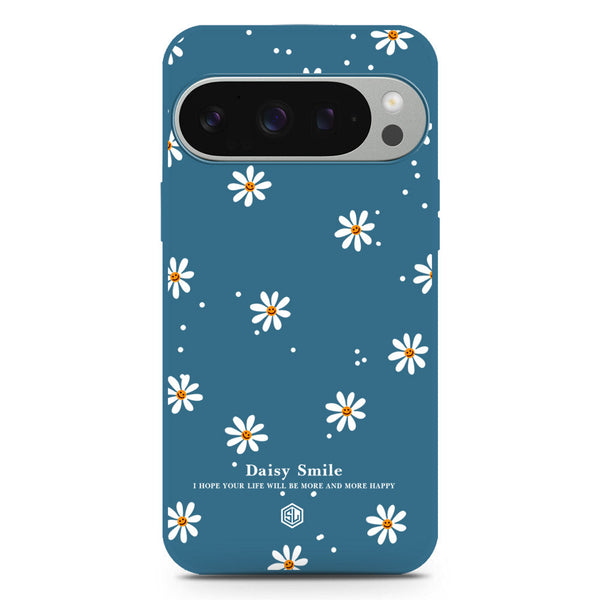 Daisy Smile Design Soft Phone Case - Silica Gel Case - Blue - Google Pixel 9 Pro XL