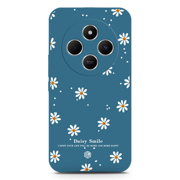 Daisy Smile Design Soft Phone Case - Silica Gel Case - Blue - Xiaomi Redmi 14C