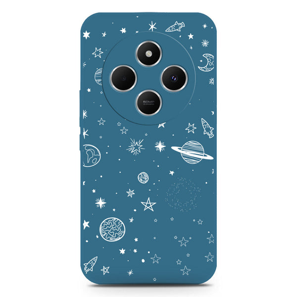 Stardust Dreams Design Soft Phone Case - Silica Gel Case - Blue - Xiaomi Redmi 14C