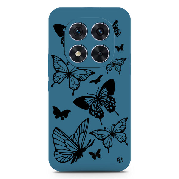 Cute Butterfly Design Soft Phone Case - Silica Gel Case - Blue - Xiaomi Redmi Note 14 Pro Plus 5G