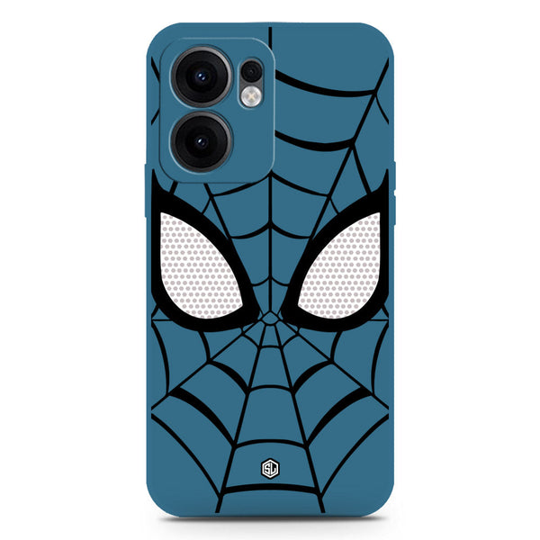Cool Spider Design Soft Phone Case - Silica Gel Case - Blue - Oppo Reno 13F 4G