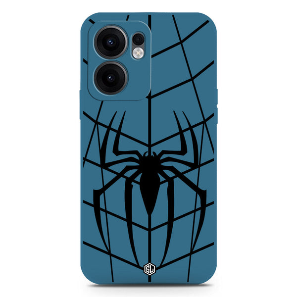 X-Spider Design Soft Phone Case - Silica Gel Case - Blue - Oppo Reno 13F 4G