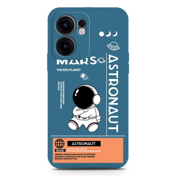 Astronaut Series Design Soft Phone Case - Silica Gel Case - Blue - Oppo Reno 13F 4G