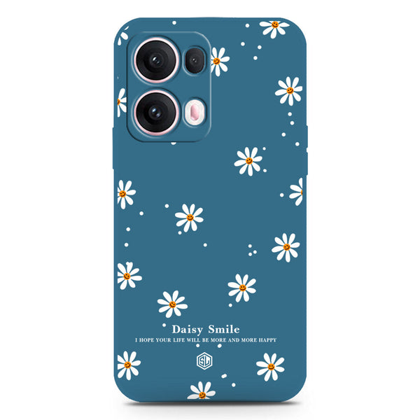 Daisy Smile Design Soft Phone Case - Silica Gel Case - Blue - Oppo Reno 13 Pro