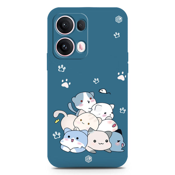 Cute Design Soft Phone Case - Silica Gel Case - Blue - Oppo Reno 13 Pro