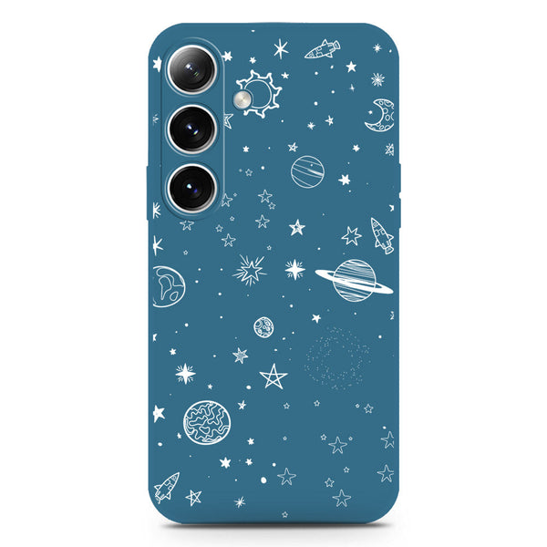 Stardust Dreams Design Soft Phone Case - Silica Gel Case - Blue - Samsung Galaxy S25