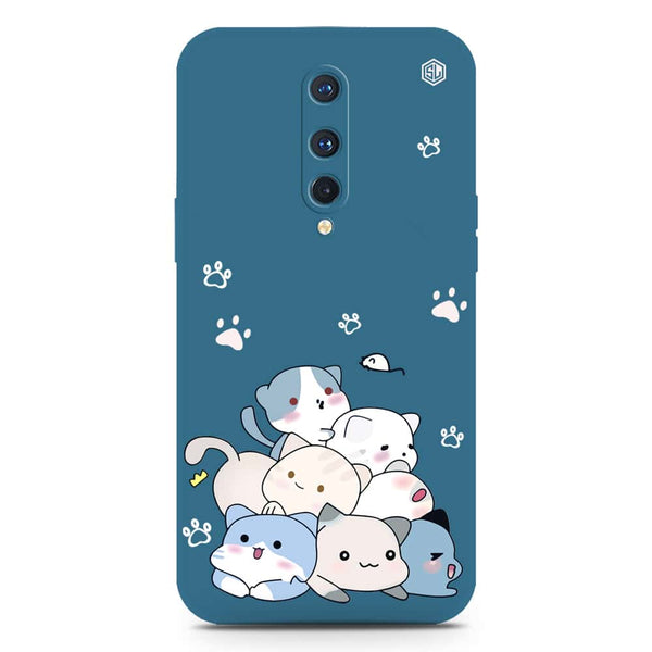 Cute Design Soft Phone Case - Silica Gel Case - Blue - OnePlus 9R