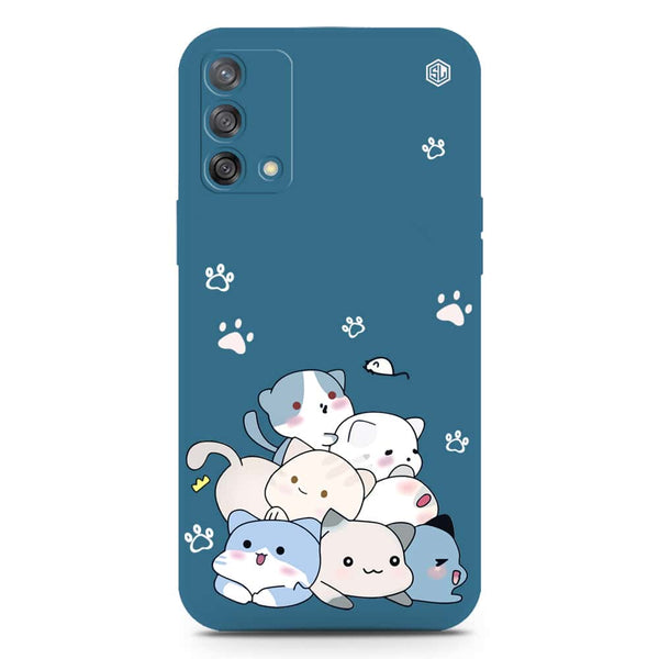 Cute Design Soft Phone Case - Silica Gel Case - Blue - Oppo Reno 6 Lite
