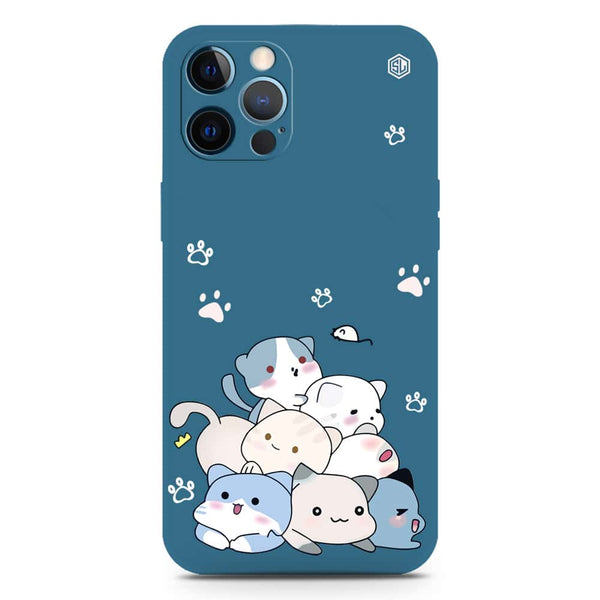 Cute Design Soft Phone Case - Silica Gel Case - Blue - iPhone 12 Pro Max