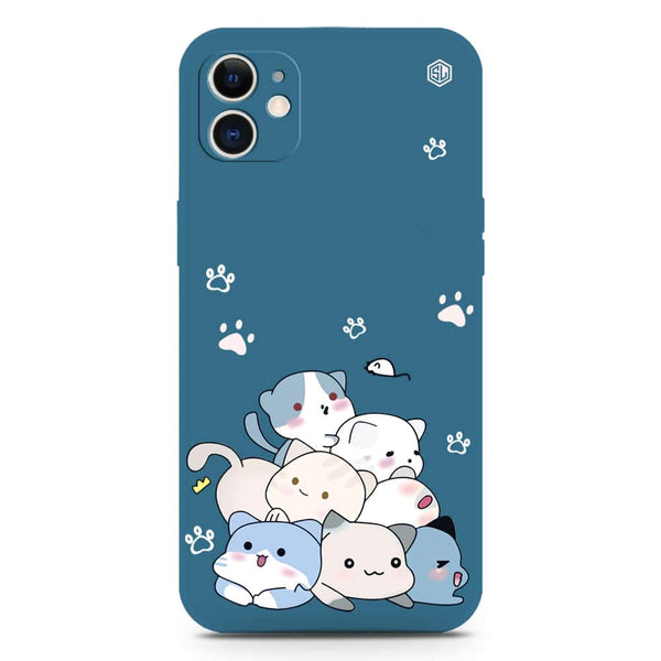 Cute Design Soft Phone Case - Silica Gel Case - Blue - iPhone 12