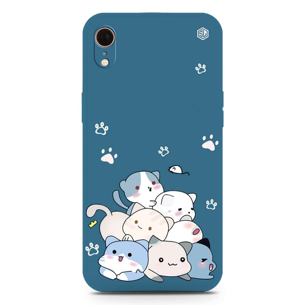 Cute Design Soft Phone Case - Silica Gel Case - Blue - iPhone XR