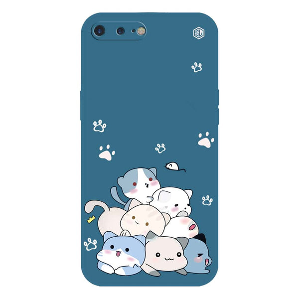 Cute Design Soft Phone Case - Silica Gel Case - Blue - iPhone 8 Plus / 7 Plus