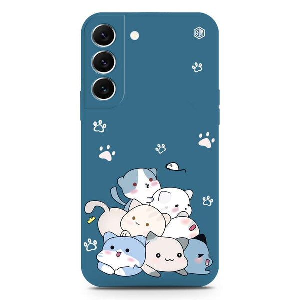 Cute Design Soft Phone Case - Silica Gel Case - Blue - Samsung Galaxy S22 Plus 5G