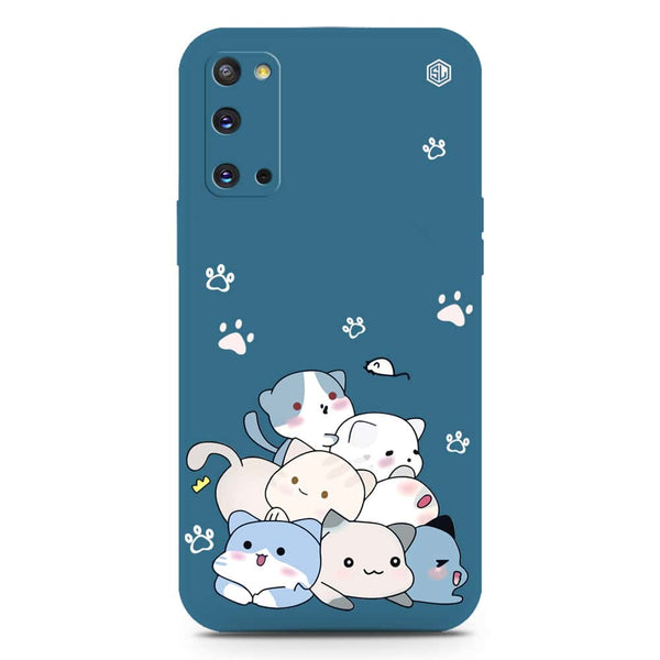Cute Design Soft Phone Case - Silica Gel Case - Blue - Samsung Galaxy S20