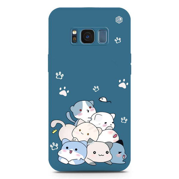 Cute Design Soft Phone Case - Silica Gel Case - Blue - Samsung Galaxy S9