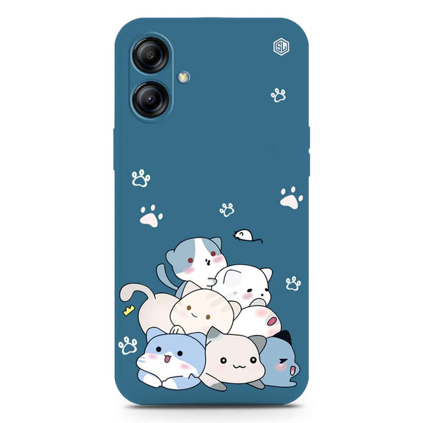 Cute Design Soft Phone Case - Silica Gel Case - Blue - Samsung Galaxy M11