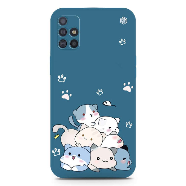 Cute Design Soft Phone Case - Silica Gel Case - Blue - Samsung Galaxy A73 5G