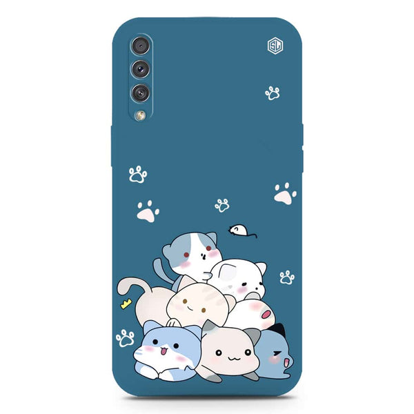 Cute Design Soft Phone Case - Silica Gel Case - Blue - Samsung Galaxy A52