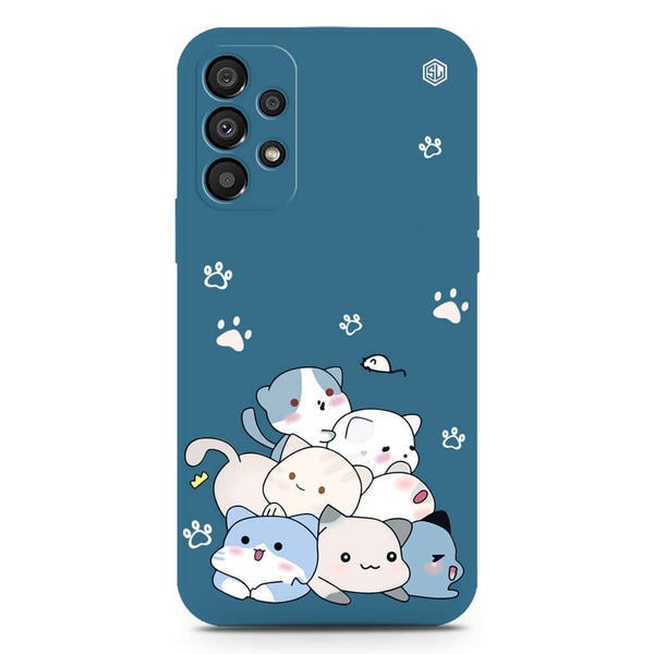 Cute Design Soft Phone Case - Silica Gel Case - Blue - Samsung Galaxy A50