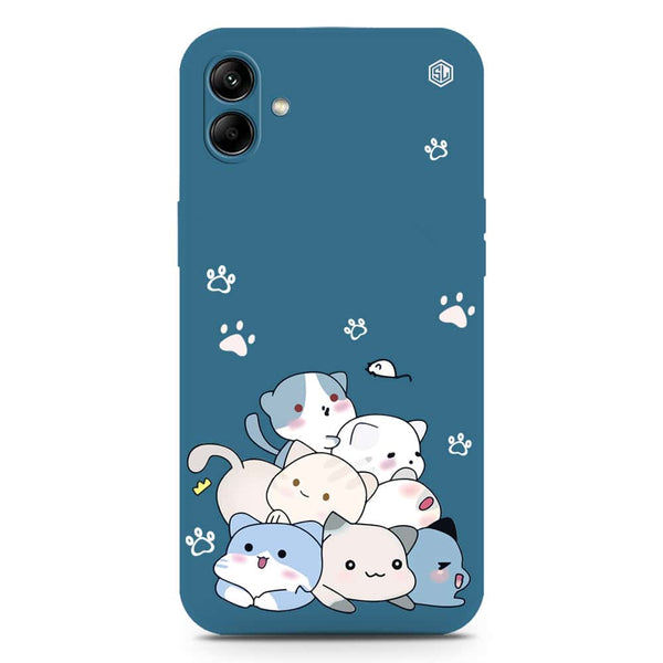 Cute Design Soft Phone Case - Silica Gel Case - Blue - Samsung Galaxy A04