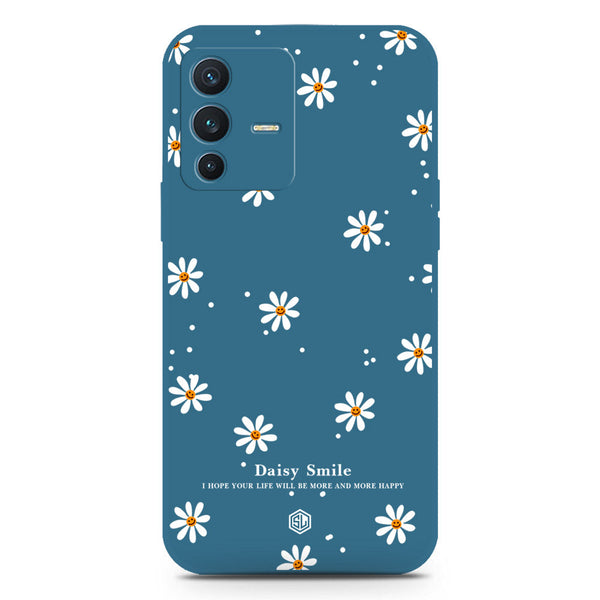 Daisy Smile Design Soft Phone Case - Blue - Vivo V23 5G