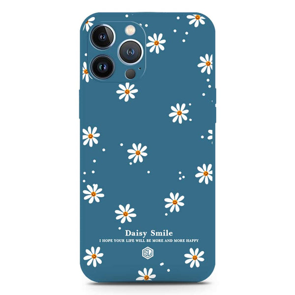 Daisy Smile Design Soft Phone Case - Silica Gel Case - Blue - iPhone 13 Pro