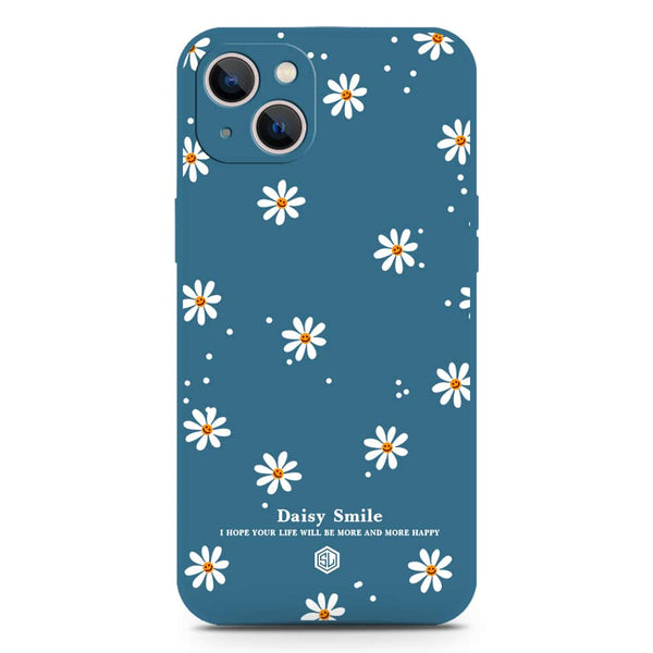 Daisy Smile Design Soft Phone Case - Silica Gel Case - Blue - iPhone 13 Mini