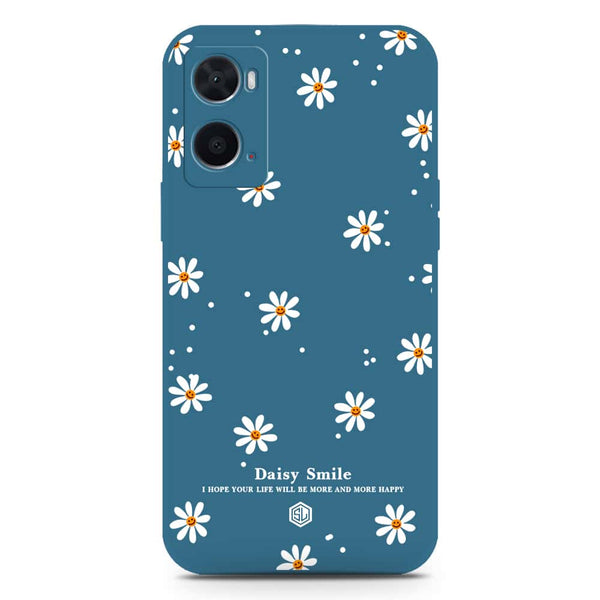Daisy Smile Design Soft Phone Case - Silica Gel Case - Blue - Oppo A76