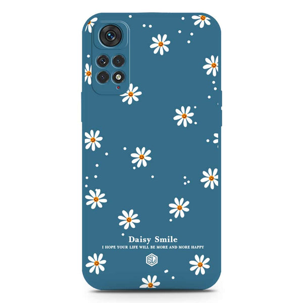 Daisy Smile Design Soft Phone Case - Silica Gel Case - Blue - Xiaomi Redmi Note 11