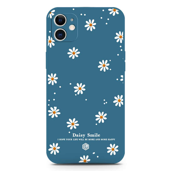 Daisy Smile Design Soft Phone Case - Silica Gel Case - Blue - iPhone 12