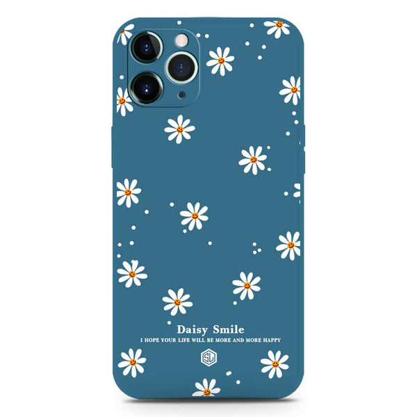 Daisy Smile Design Soft Phone Case - Silica Gel Case - Blue - iPhone 11 Pro Max