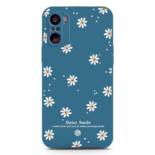 Daisy Smile Design Soft Phone Case - Silica Gel Case - Blue - Xiaomi Poco F3