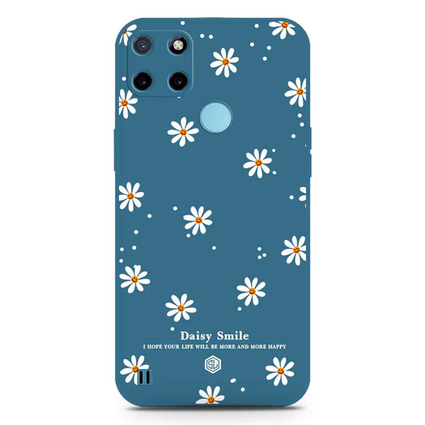 Daisy Smile Design Soft Phone Case - Silica Gel Case - Blue - Realme C25Y