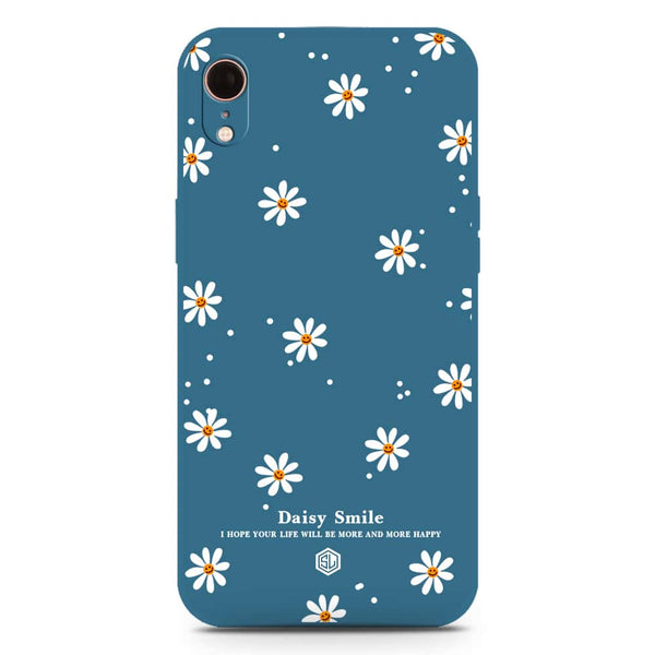 Daisy Smile Design Soft Phone Case - Silica Gel Case - Blue - iPhone XR