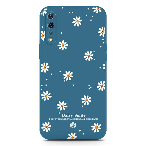 Daisy Smile Design Soft Phone Case - Silica Gel Case - Blue - Vivo S1