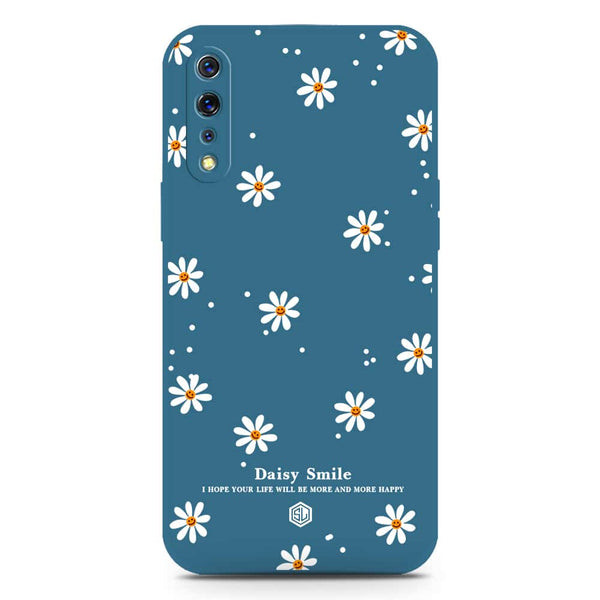 Daisy Smile Design Soft Phone Case - Silica Gel Case - Blue - Vivo S1