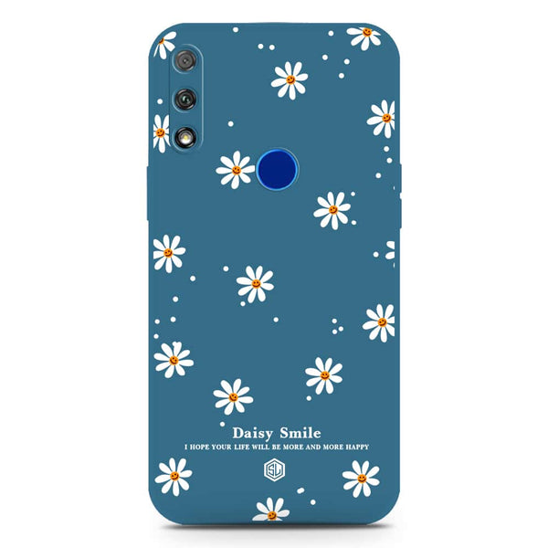 Daisy Smile Design Soft Phone Case - Silica Gel Case - Blue - Honor 9X