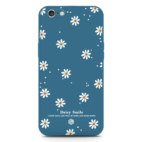 Daisy Smile Design Soft Phone Case - Silica Gel Case - Blue - iPhone 6S / 6