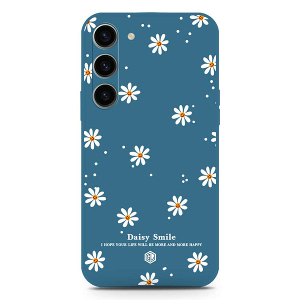 Daisy Smile Design Soft Phone Case - Silica Gel Case - Blue - Samsung Galaxy S23 5G