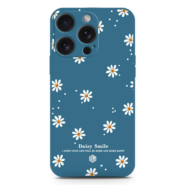 Daisy Smile Design Soft Phone Case - Silica Gel Case - Blue - iPhone 15 Plus