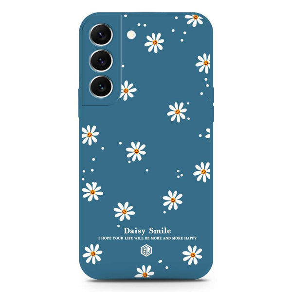 Daisy Smile Design Soft Phone Case - Silica Gel Case - Blue - Samsung Galaxy S22 5G