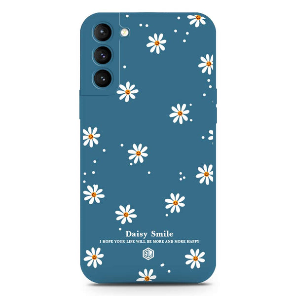 Daisy Smile Design Soft Phone Case - Silica Gel Case - Blue - Samsung Galaxy S21 5G